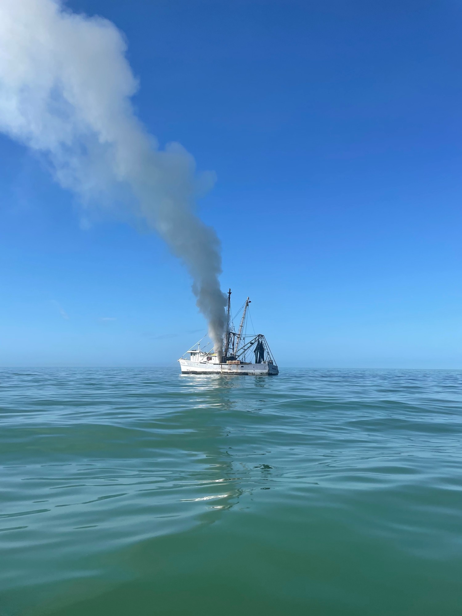 Three Shrimp Fishermen Rescued From Burning Boat Near Ft. Meyers, FL