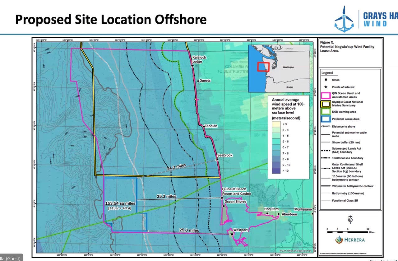 Quinaults, Wind Energy Companies Explore Project Off Grays Harbor, Washington