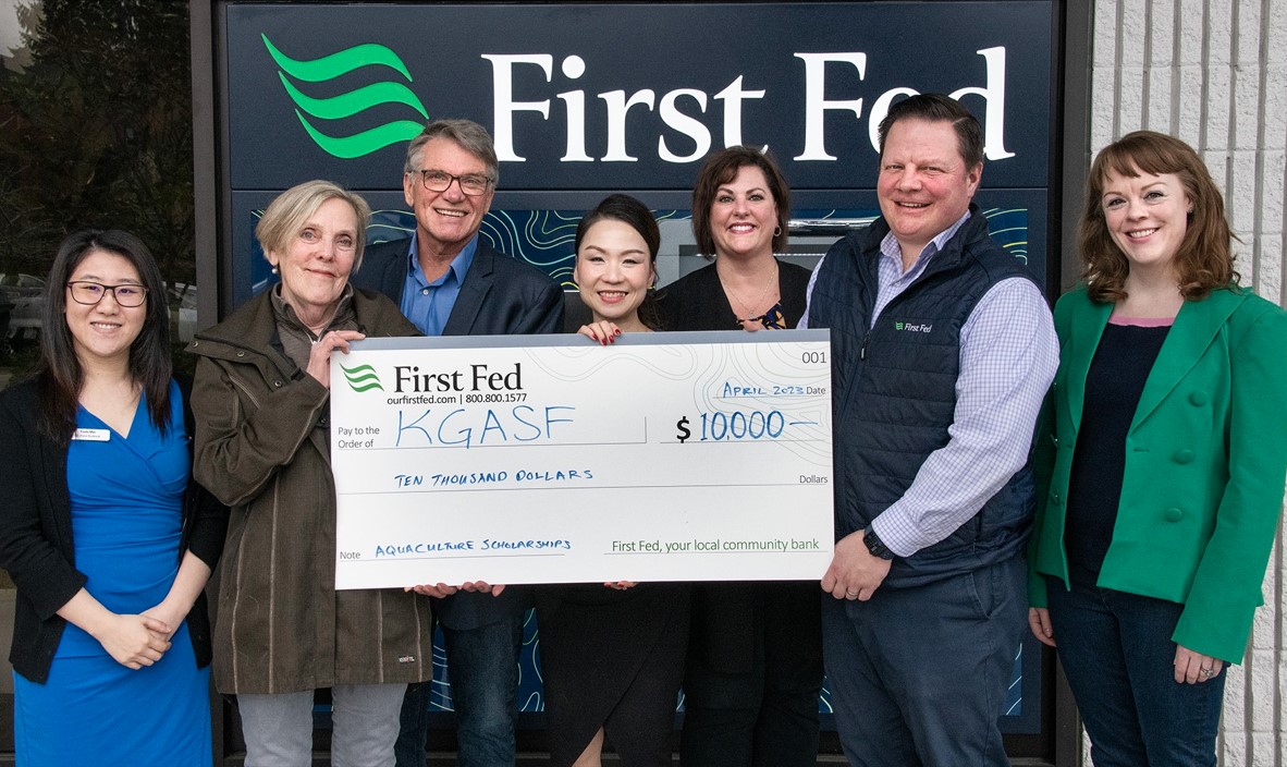 Kurt Grinnell Aquaculture Scholarship Foundation Announces Major Gift from First Fed Bank