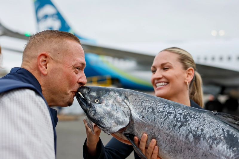 Alaska Air Cargo Delivered First Copper River Salmon From Cordova to Sea-Tac Airport