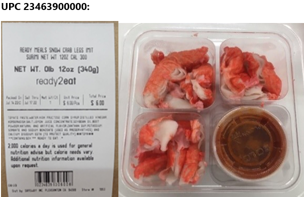 Albertsons Recalls Various ReadyMeals Featuring Shrimp, Crab, Surimi