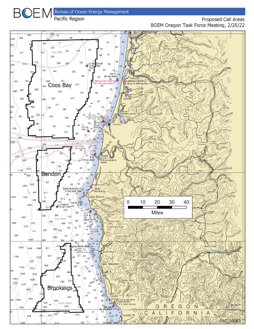 BOEMs 3 Offshore Wind Call Areas Take Up Most of Southern Oregon