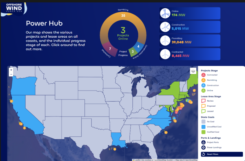 Interactive Map is First to Show U.S. Offshore Wind Projects, Lease Areas, Status Updates