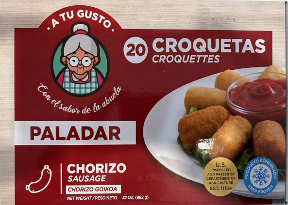 A Tu Gusto, LLC Recalls Frozen Croquette Products Produced Without the Benefit of Inspection