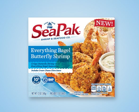 SeaPak Introduces Everything Bagel Butterfly Shrimp