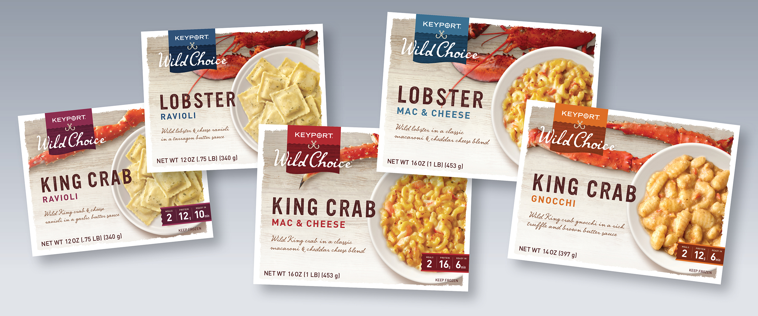 Keyport Adds to its Wild Choice Frozen Entrée Line with King Crab Gnocchi and Lobster Ravioli