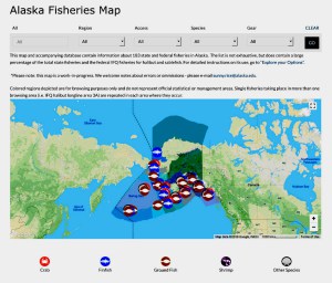 Interactive Map for Alaska Fisheries by Gear, Species, Place