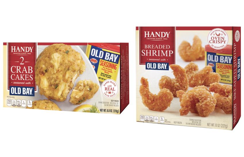 Staple Brands Handy Seafood, OLD BAY Launch Crab Cake, Breaded Shrimp Products