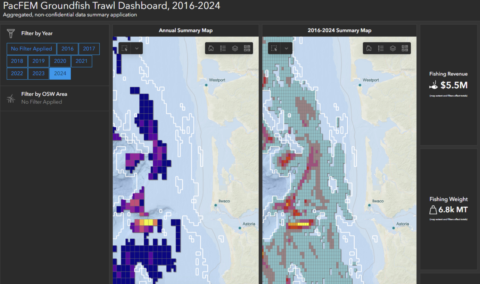New NOAA Mapping Tool Tracks Shifts in West Coast Fisheries