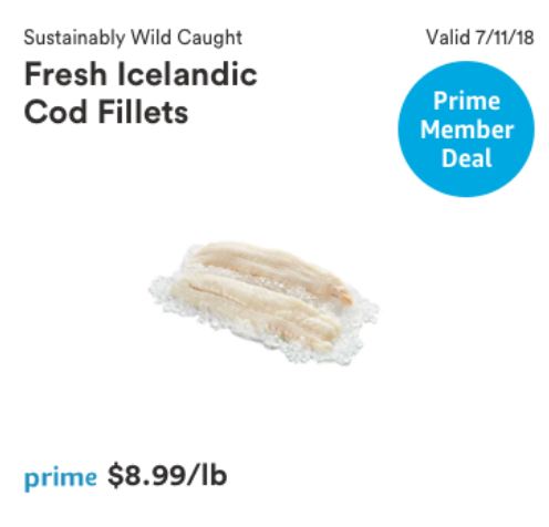 Whole Foods Offering Discount on Icelandic Cod as Part of Amazon Prime Day