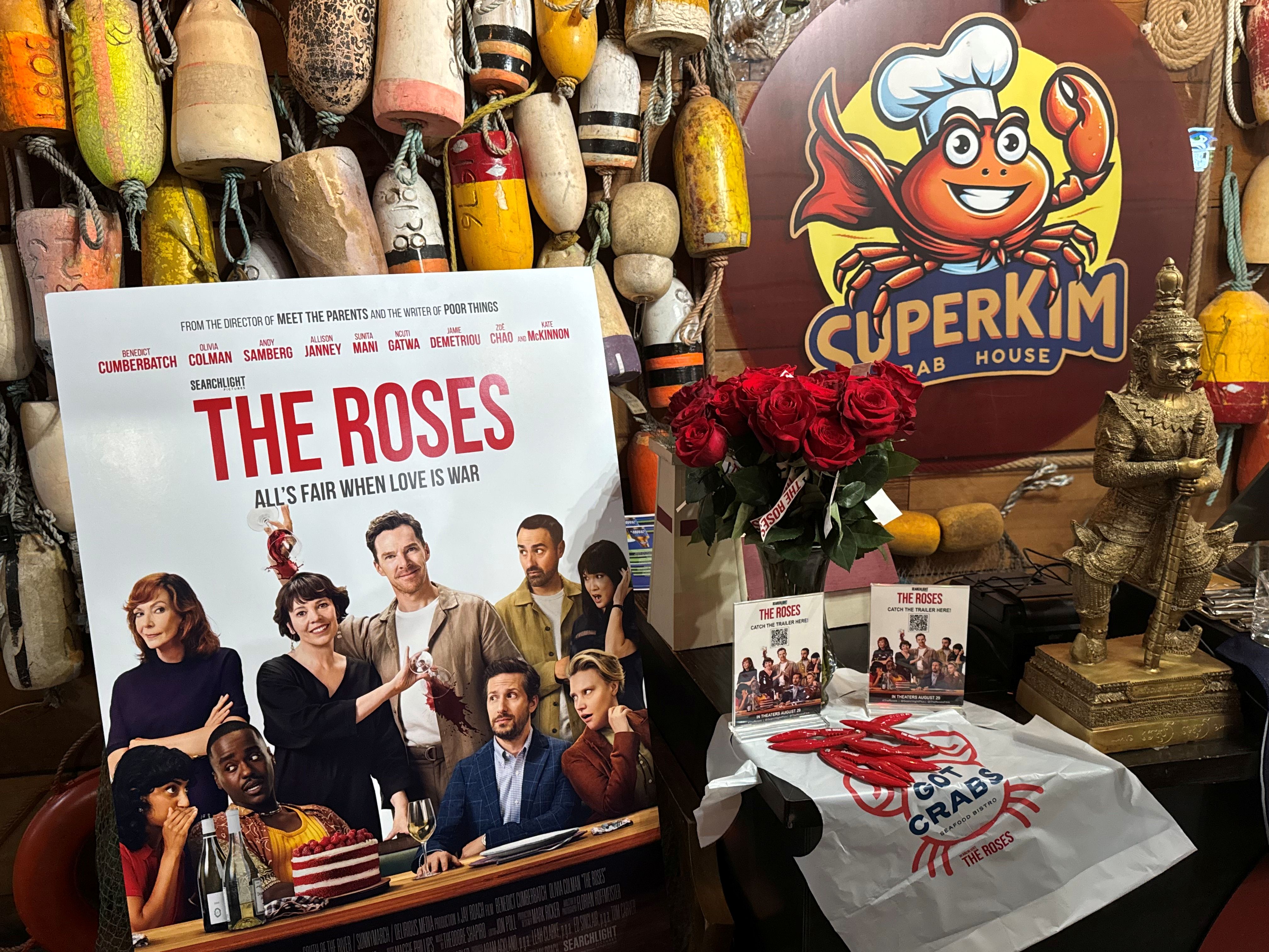 SuperKim Crab House Joins Searchlight Pictures’ The Roses Crab Shack Pop-Up Tour